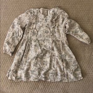 Old Navy Girls Neutral Floral Dress, 4T, Ivory